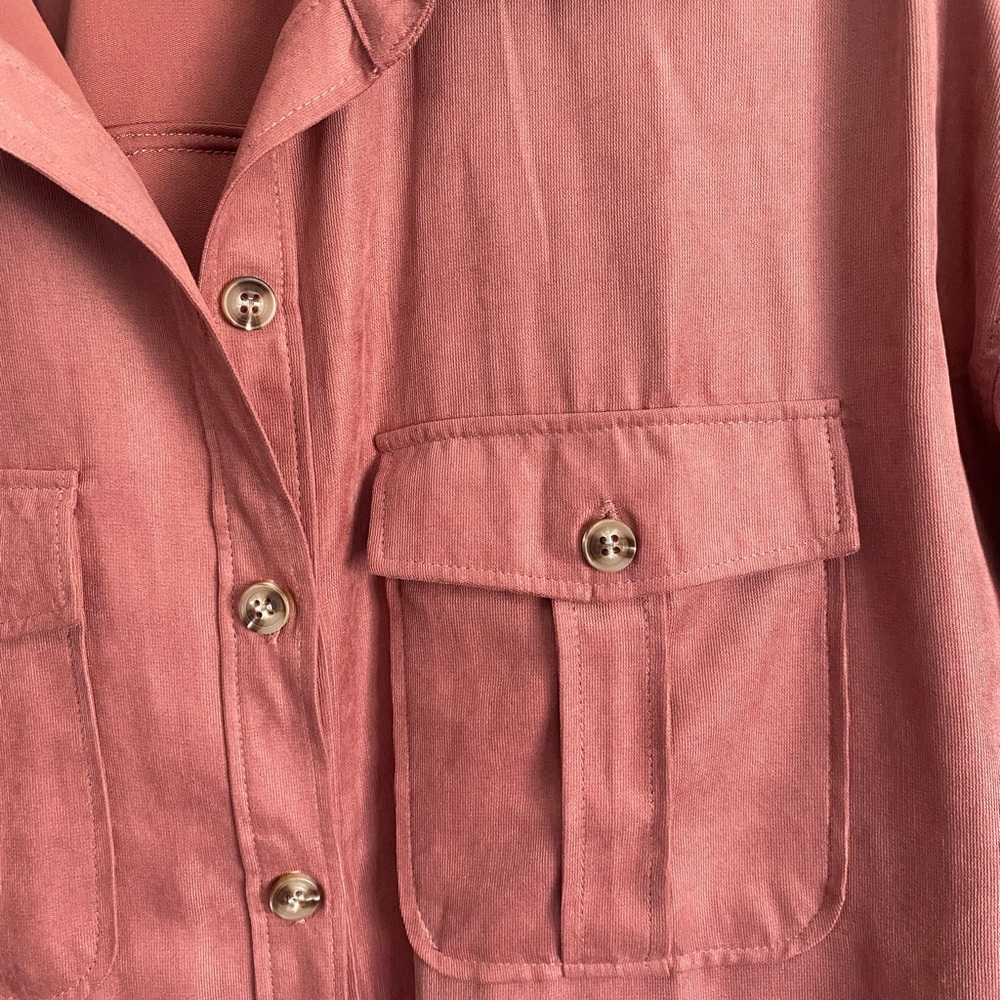 Chic Rose Button-Up Shirt